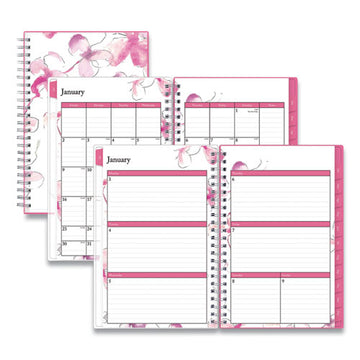 Blue Sky® Breast Cancer Awareness Create-your-own Cover Weekly-monthly Planner, Orchid Artwork, 8 X 5, 12-month (jan-dec): 2022 freeshipping - TVN Wholesale